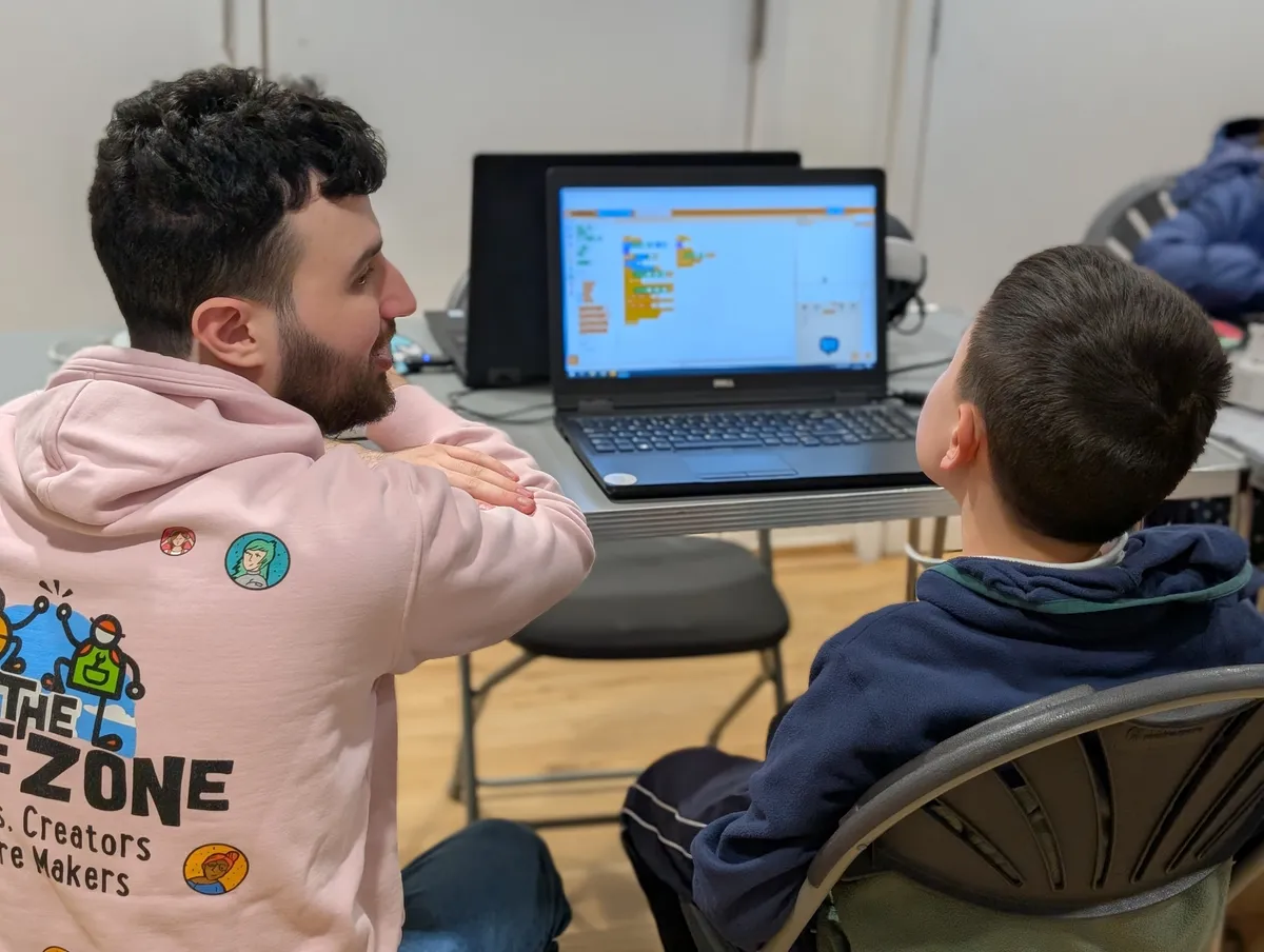 Coding club session at Cambridge