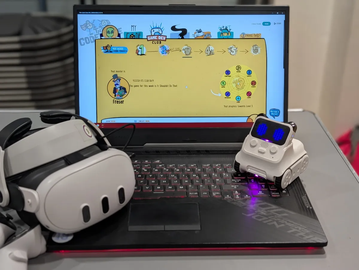 Tech equipment at Cambridge coding club